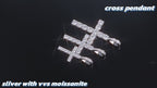Certified VVS1 D Moissanite Cross Pendant – 925 Sterling Silver Jewelry