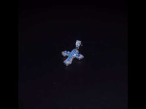 Iced Color Cross Pendant - Hip Hop Jewelry