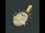 Iced Out Anime Portrait Pendant Micro Paved CZ Hip Hop Jewelry