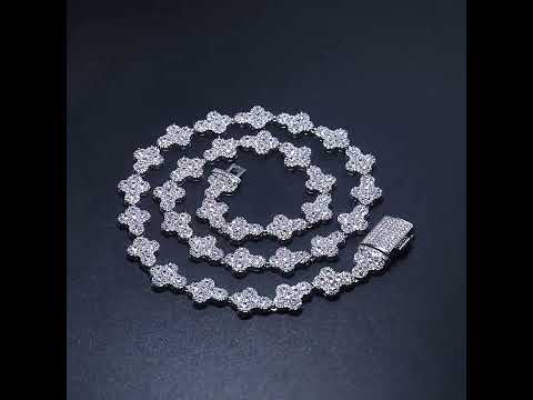 Iced Out Cross Shape Necklace - Hip Hop Jewelry