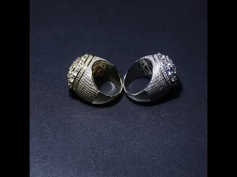 Iced Out Cluster Statement Ring