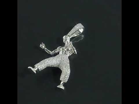 Iced Out Kung Fu Fighter Pendant
