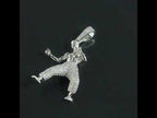 Iced Out Kung Fu Fighter Pendant