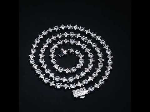 6mm Iced Out Star Tennis Chain Necklace