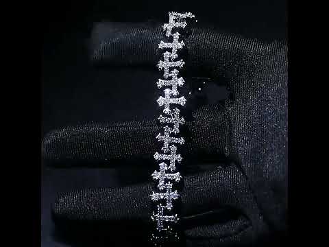 11.5mm Iced Out Cross Cuban Chain