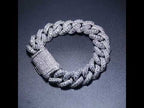 18mm Iced Box Clasp Cuban Chain Necklace