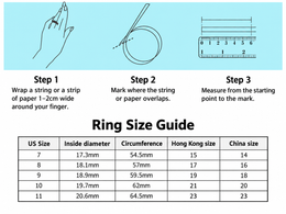 Ring measurement steps and size conversion guide