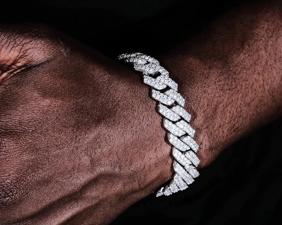 Iced Cuban link bracelet